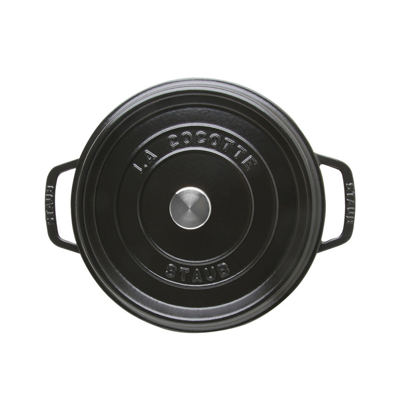 La Cocotte Cast Iron Round Cocotte, 5.5 quarts, Black Matte