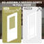 Porte de grange coulissante moderne en verre apprêté et transparent blanc moderne avec trousse de quincaillerie d'installation (aucun assemblage requis)-110161482