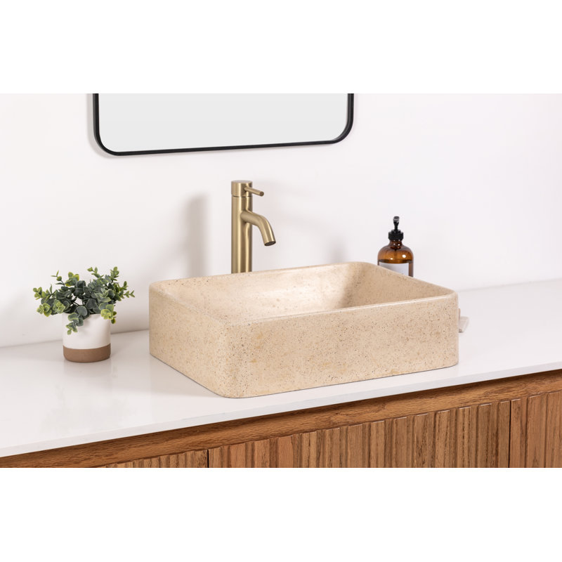 Lavabo vasque rectangulaire en béton Monterey