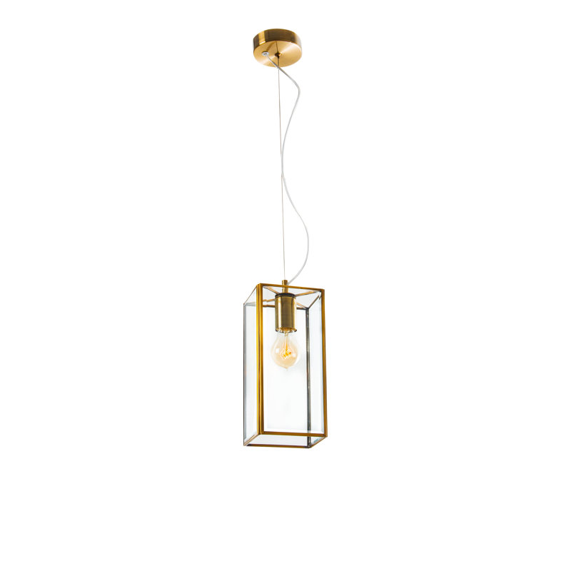 Flavio 1 - Light Brass Square/Rectangle Pendant