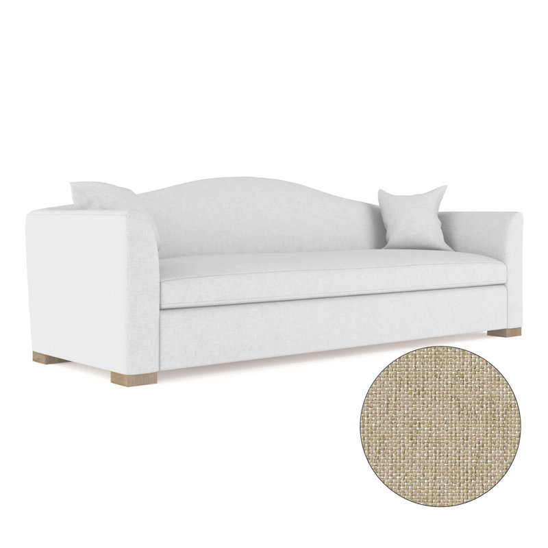Canapé Horatio, H 33 po x l 108 po x P 36 po, Brun foncé, Lin huître Pebble Weave