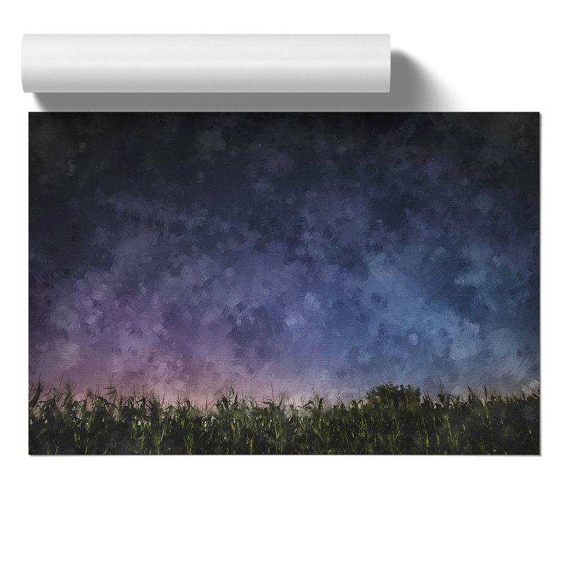 Grassfield in Romania Painting - Frameless Print, 30cm H x 42cm W x 0.1cm D