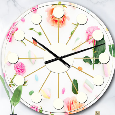 Horloge murale Floral Botanical Retro VI - Mid-Century