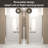 31-30"x 72" Bifold Shower Door, 1/4"(6mm) Tempered Glass, Chrome Aluminum Frame, Explosion Proof Film-126704922