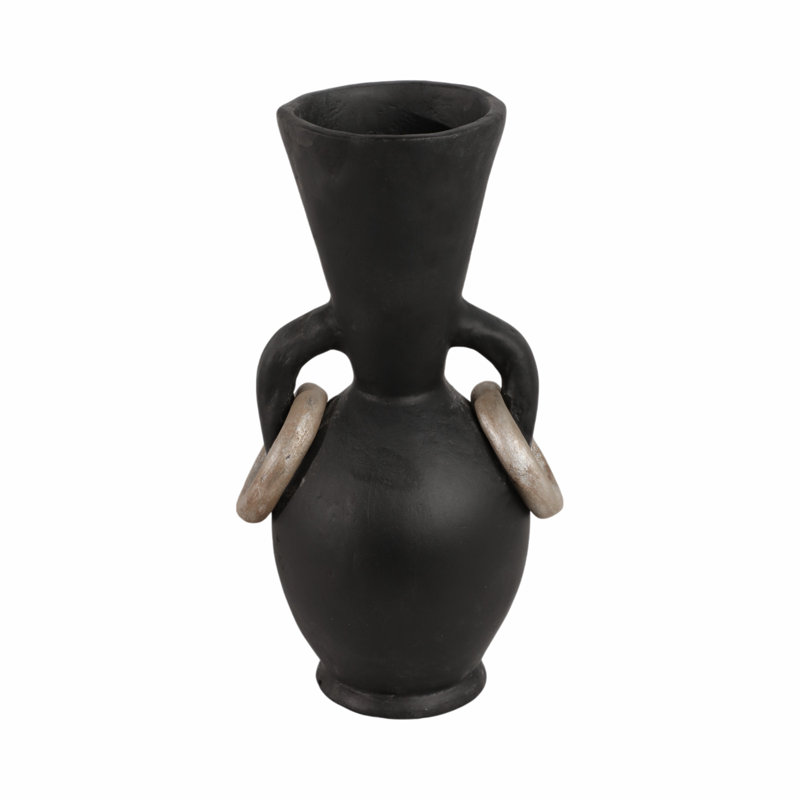 Oyler Black Omix Vase, 18'' H X 9'' W X 8'' D