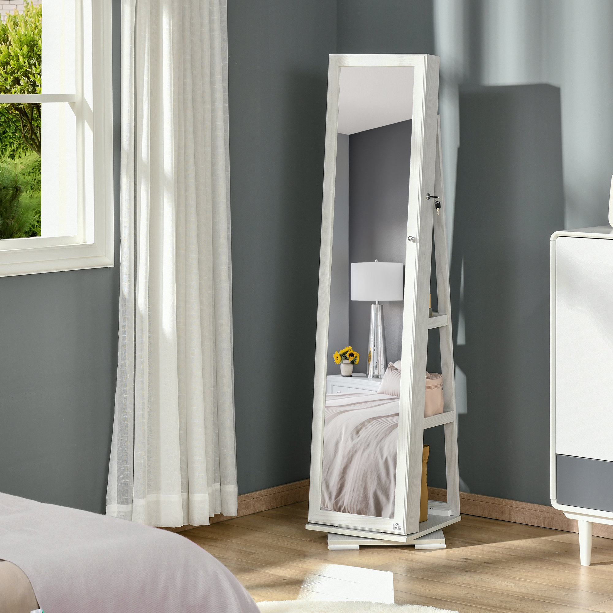 Latitude Run® Jewelry Armoire with Mirror | Wayfair