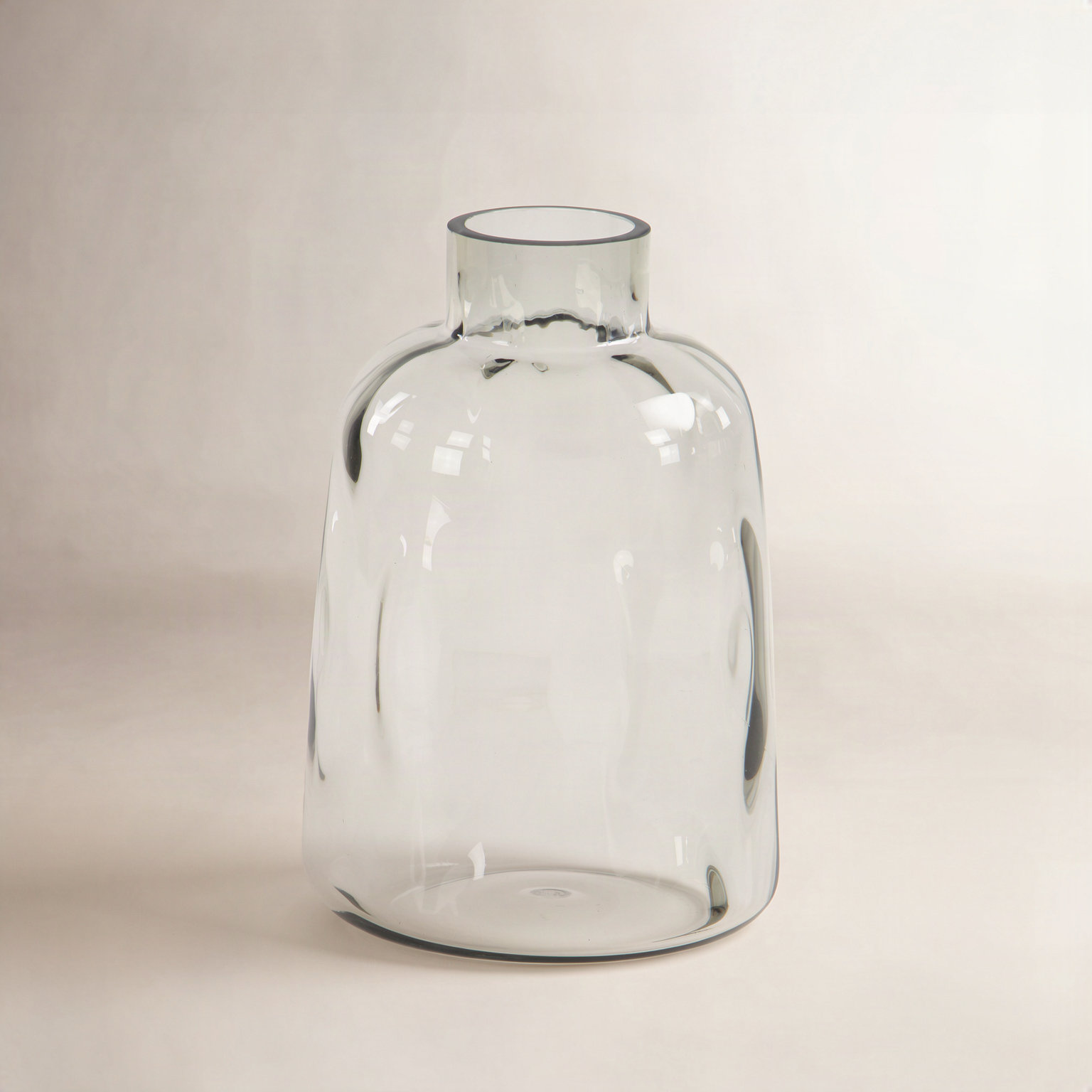 Glass Table Vase, 12" H x 6" W x 6" D