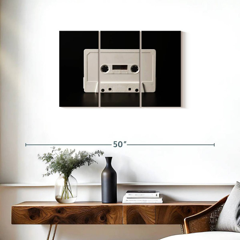 Abarca White Audio Cassette Tape, 20" H x 33" W