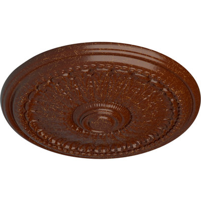 Médaillon de plafond Endurathane Artis, DE 27 1/8 po x P 2 5/8 po, finition craquelée peinte à la main