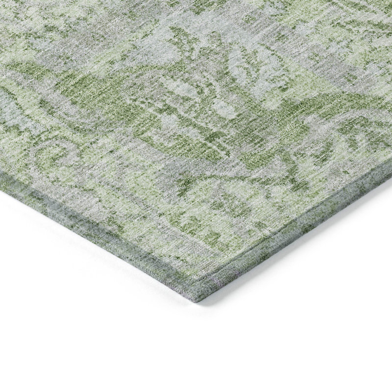 Red Rectangular Easy Care Washable Synthetic Rug