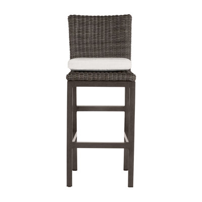 Rustic 30.5" Patio Bar Stool with Cushion