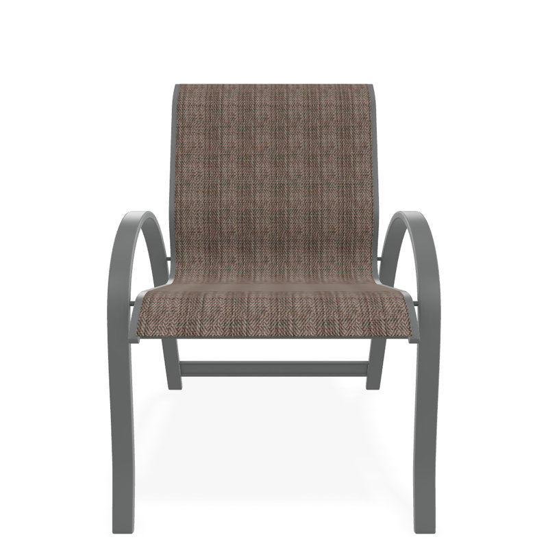 Aruba Stacking Patio Dining Armchair, Fiesta, Graphite
