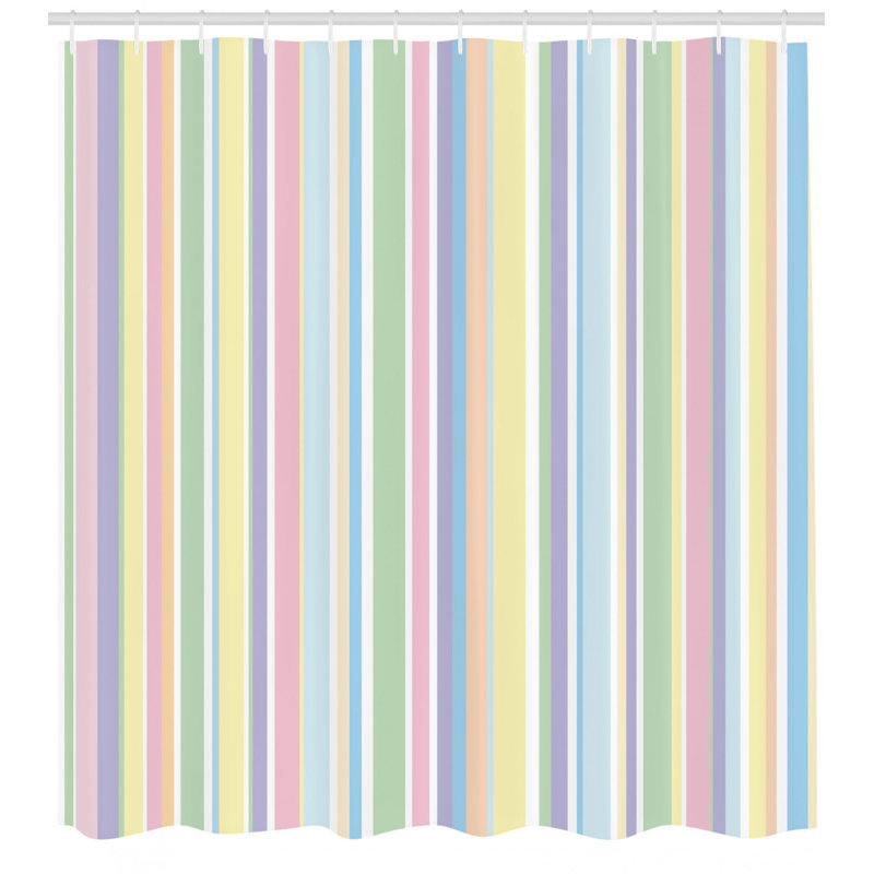 Shower Curtain with Hooks Included, 70" H x 69" W