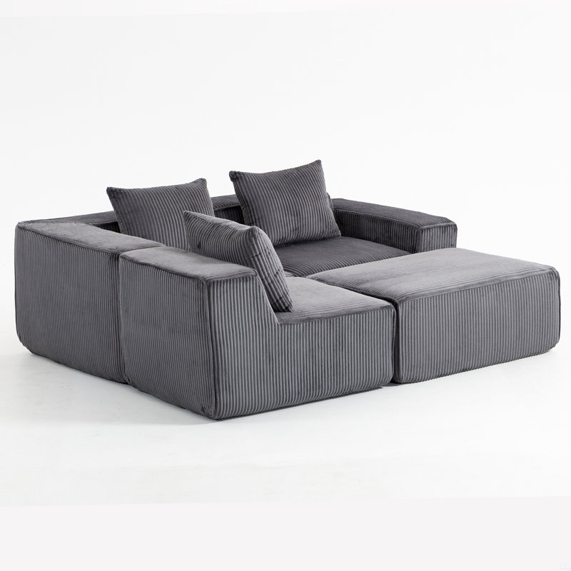 Modular Compression Sofa, Gray