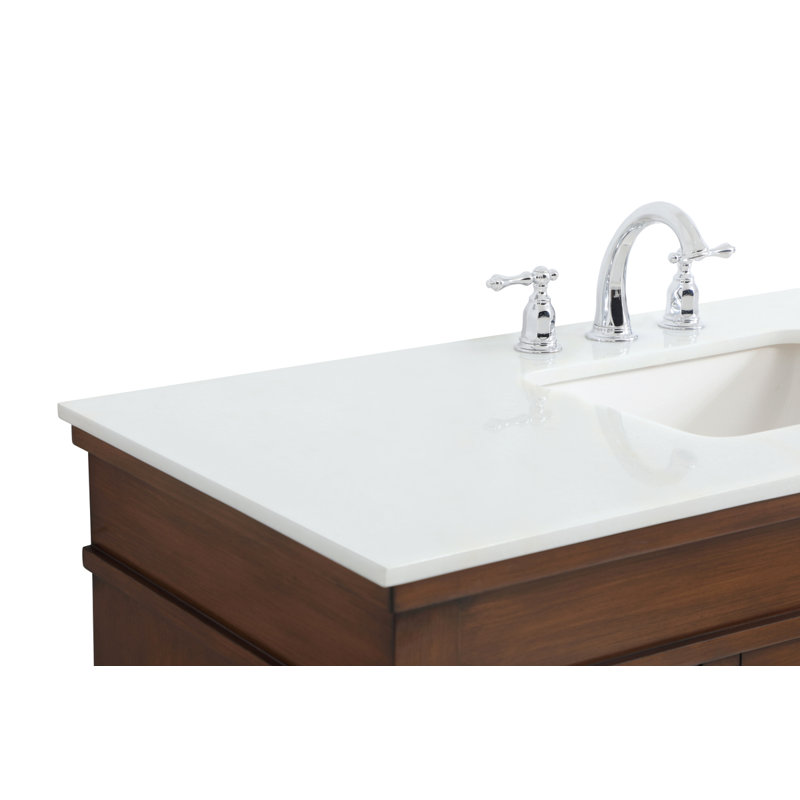 Ensemble de meuble-lavabo simple 48 po Lexington, Noyer, Blanc ivoire