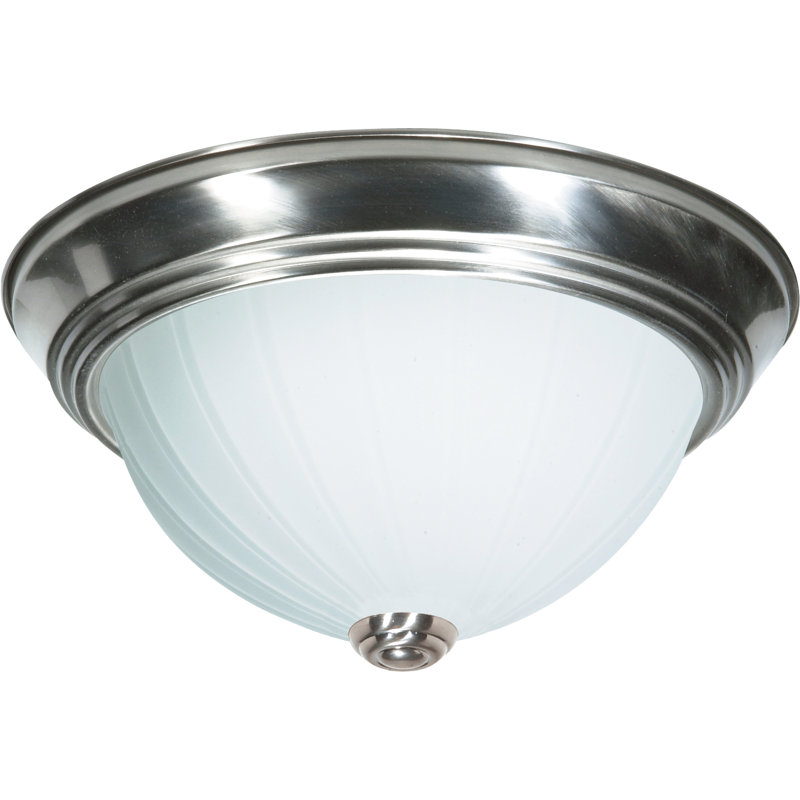 Capri Glass Flush Mount, Brushed Nickel