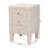 Baxton Studio Leyna Modern Beige Faux Shagreen 3-Drawer End Table