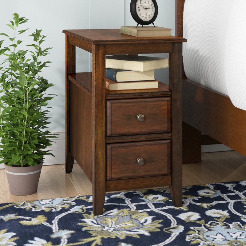 Deanne 24''H Drawer End Table, Antique Cherry