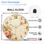 Horloge murale ornée de papier - Horloge murale moderne en verre 12 po