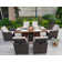 6 - Person Wicker Patio Dining Set with Rectangular Table , Cushions Included