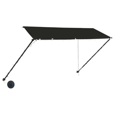 Dakota Fields 150cm D Fabric Cover Retractable Patio Awning