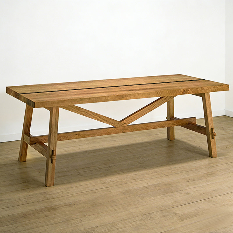 Table de salle à manger moderne Modern Burlywood, H 29,53 po x L 51,18 po x l 27,56 po