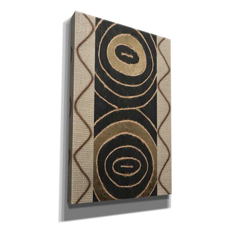 "Epic Graffiti" Tribal Linkage 1 "par Alonzo Saunders, art mural sur toile, 26 po x 40 po