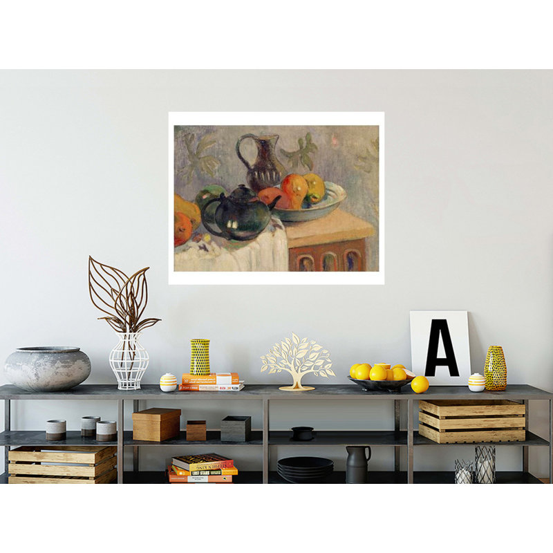 «Teiera Brocca e Frutta» par Paul Gauguin - Estampe numérique, H 32 po x l 40 po