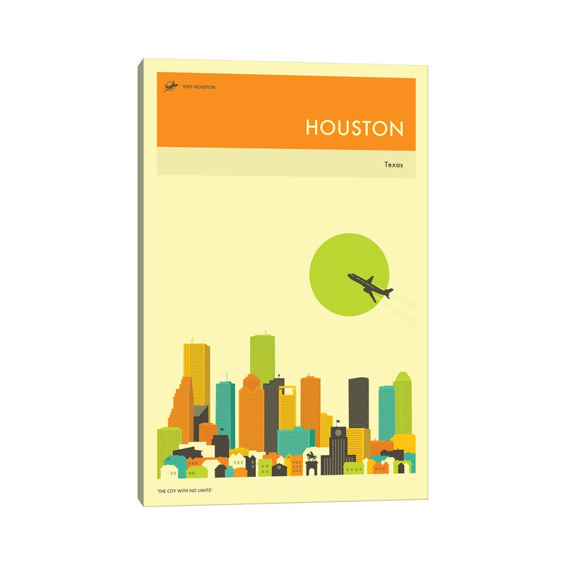Houston Skyline III by Jazzberry Blue - Wrapped Canvas Print, 152.5 cm H x 101.5 cm W