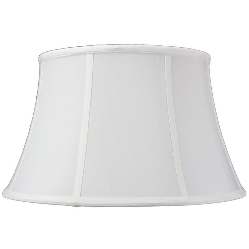 10'' H x 17'' W Silk Bell Lamp Shade, White