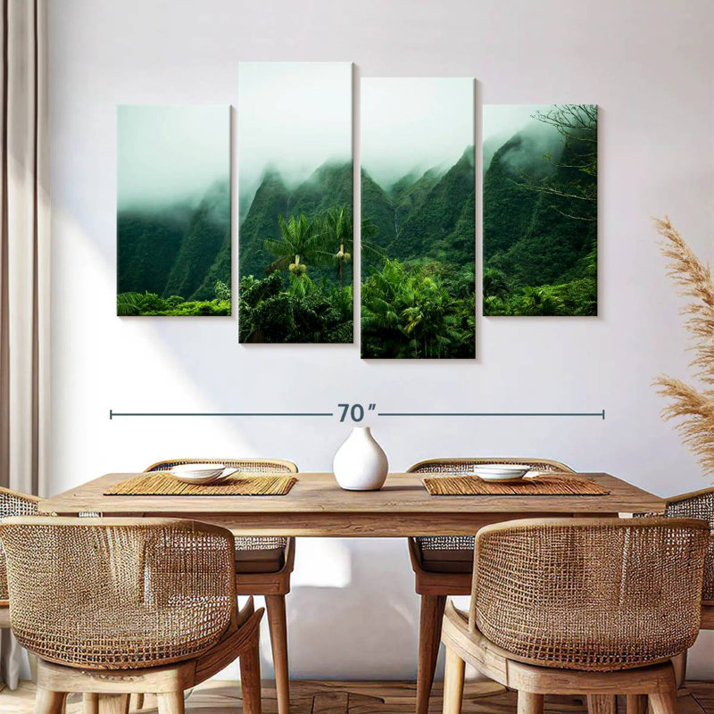 Paysage Alvord brumeux Kaneohe, H 42 po x l 68 po