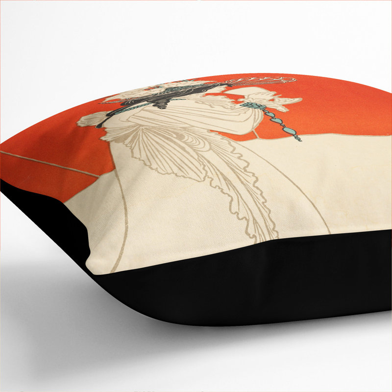 Isolde Square Throw Cushion, Black, 40cm H x 40cm W x 15cm D