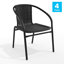 Chaises de restaurant empilables en rotin pour l'intérieur et l'extérieur Arthor par Flash Furniture-21223672
