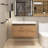Sahana 35.6 " W Wall Mounted Wall Mounted Single Double Single Vanity Bathroom Vanity With Acrylic Top-943590848