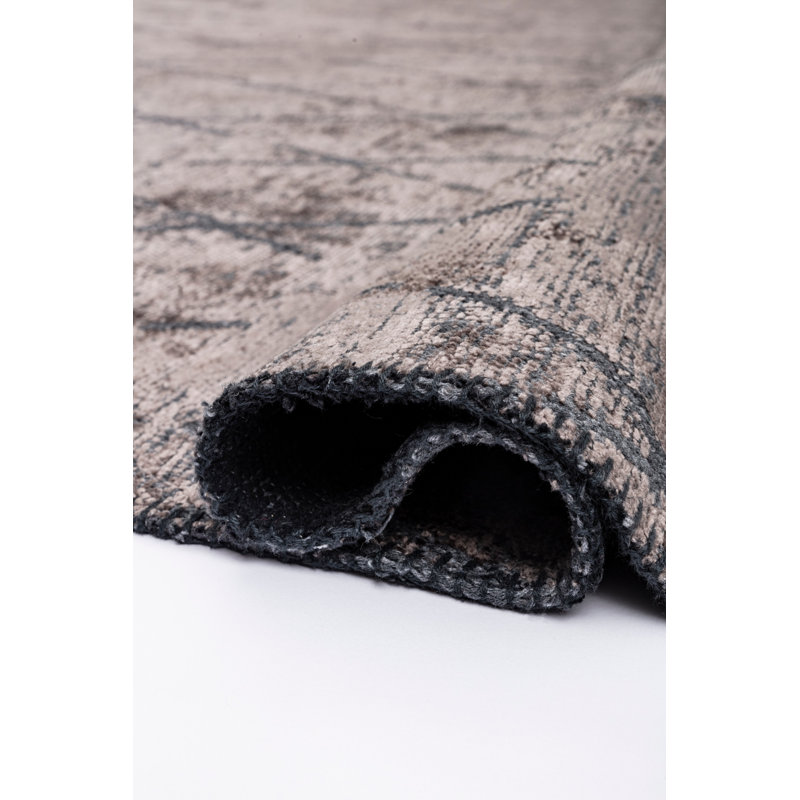 Rapture Geometric Shapes Area Rug in Gray, Square 9'