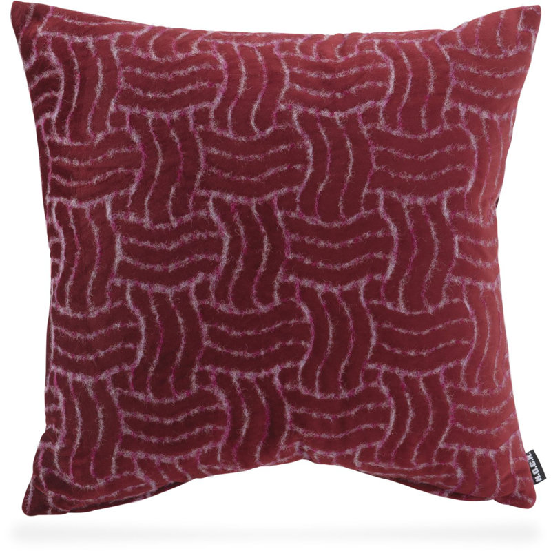 Peru Square Cushion, Red/White