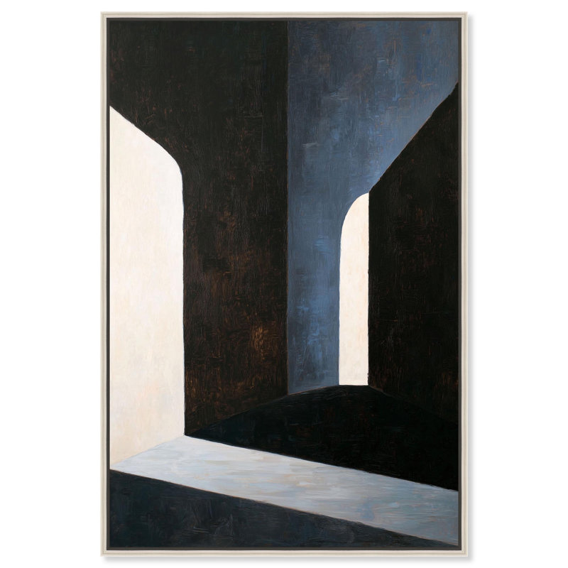 "Inevitable Encounter II", impression sur toile par Art Remedy, cadre argenté, 30 x 45, H 46 po x l 31 po, Cadre argenté