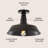 Camila 14" 1-Light Classic Industrial Indoor/Outdoor Iron LED Semi Flush Mount-787261811