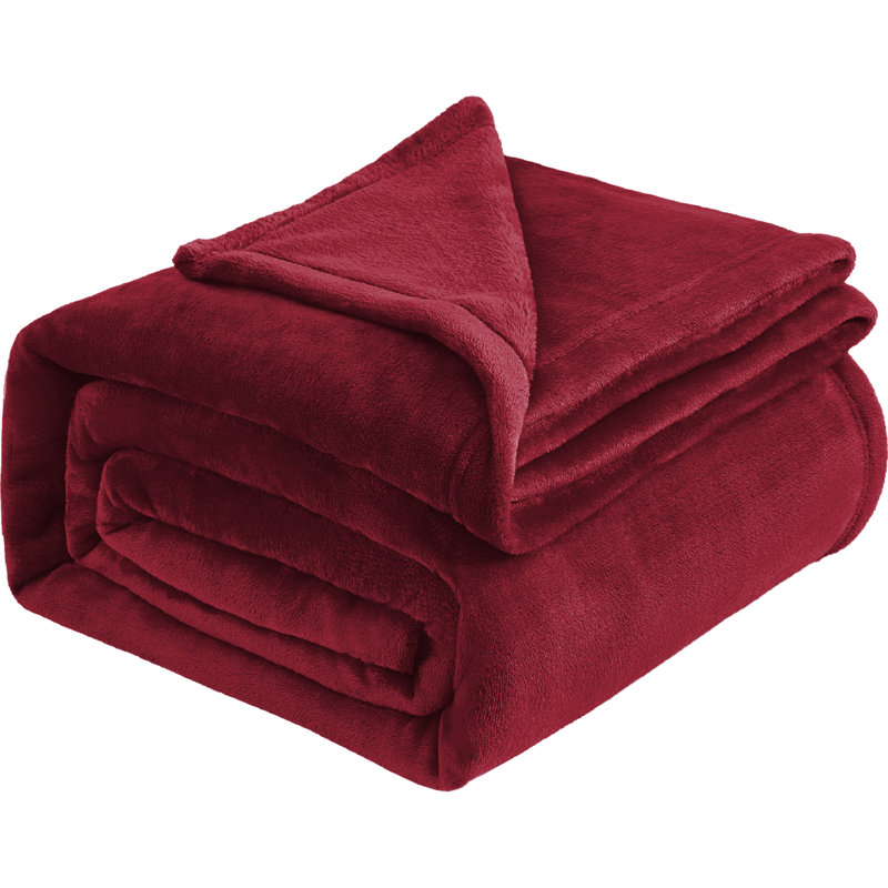 Aspire Homeware Ultra-Soft Hotel Quality Reversible Plain Weave Fleece Throw Blanket, Super King (230cm W x 270cm L)