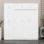 Lit escamotable avec armoire supérieure, tablettes et garde-robe, lit pliant peu encombrant-174084250