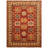 Jevon One-of-a-Kind Rectangle 5'7" X 7'8" Wool Area Rug in Ivory/Red/Orange