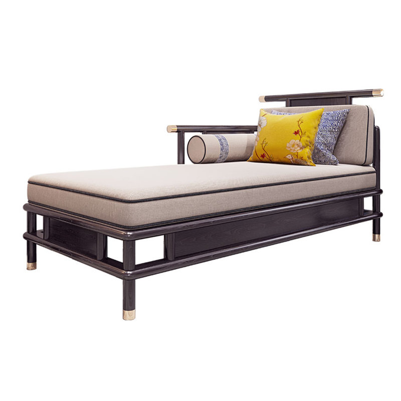 Chaise longue rembourrée Modern, Chaise longue à accoudoir droit