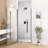 Semi - Pivot Shower Door Matte Black, 32" W 72" H, 6Mm / , Reversible Left/Right, Zero Leakage Design Door, X 1/4"  6Mm  Glass, Impact , Dual Layer Base Protection-128897305