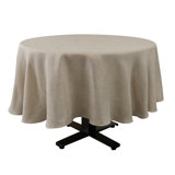 Tyia Latitude Run® Chic & Rustic 70" Round Tablecloth In Linen