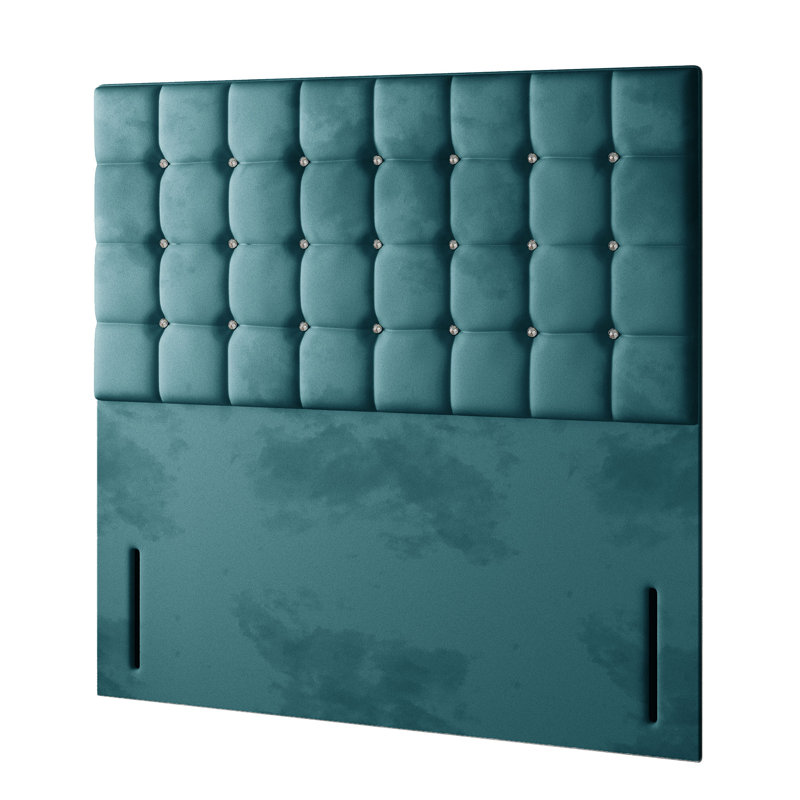 Rochester Upholstered Headboard, Double (4'6), Mallard Green
