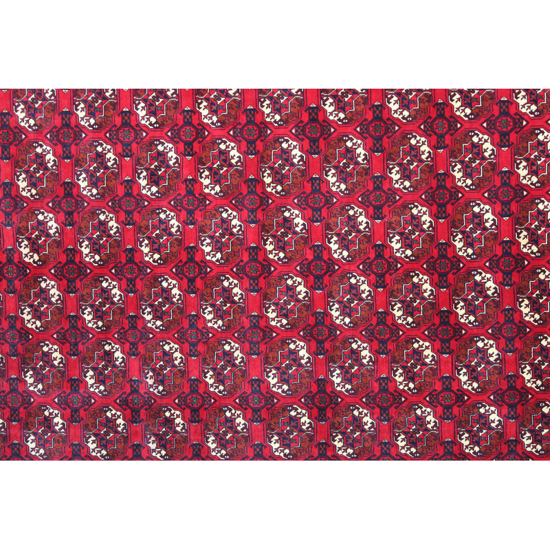 Afghan Hand Woven Wool Oriental Area Rug, Rectangle 6'8" x 9'9"