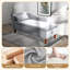 Chaise longue en velours avec accoudoirs roulés-579390373