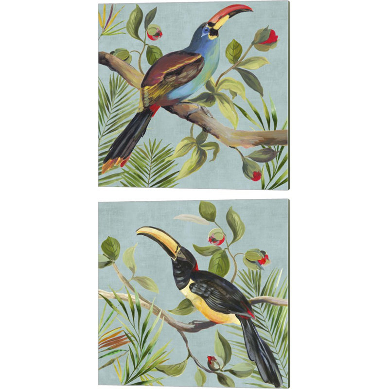 «Paradise Toucan» par Aimee Wilson, art sur toile (ensemble de 2)