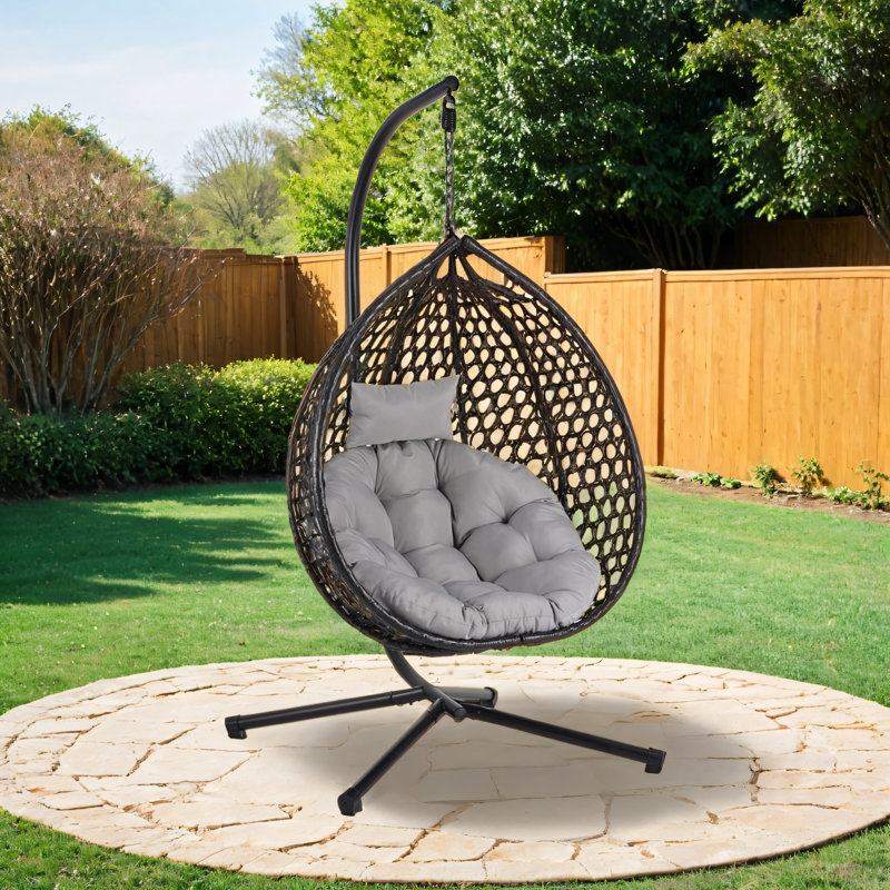 Fauteuil suspendu multifonctionnel, Noir, Gris