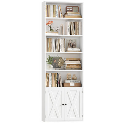 81.5" Tall Bookshelf And Bookcase, 6 Tier Floor Standing Bookcase For Home Office, Living Room